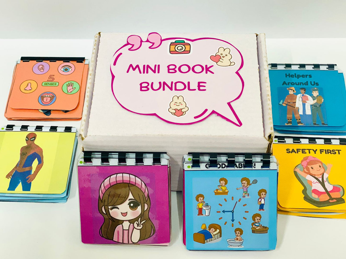 7 Mini Books Bundle With Reusebale Stickers