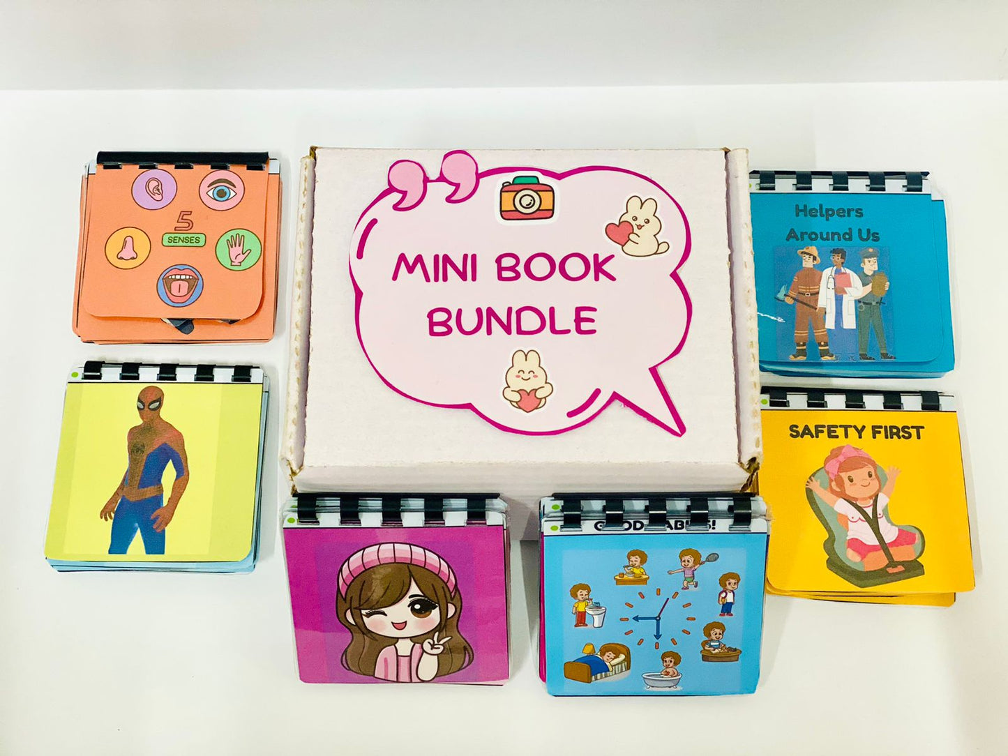 7 Mini Books Bundle With Reusebale Stickers