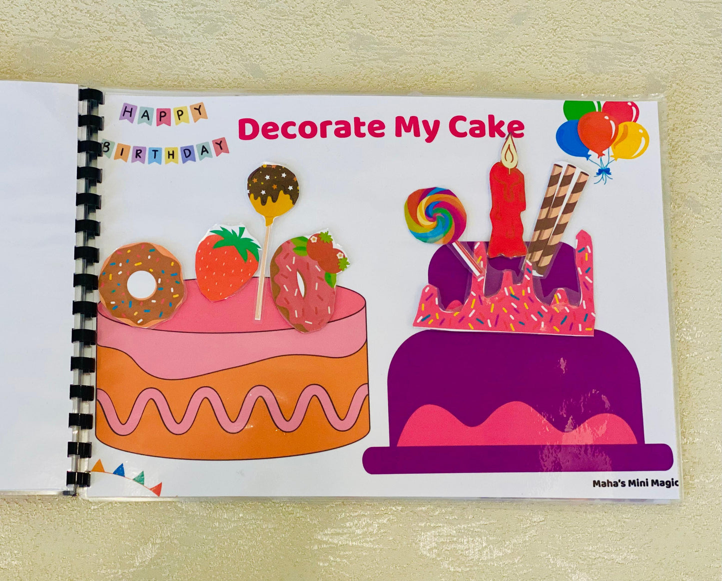 My Cooking Binder โ Reusable Activity Book for Kids | Velcro Cutouts, Marker & Learning Fun (Ages 3 Above)