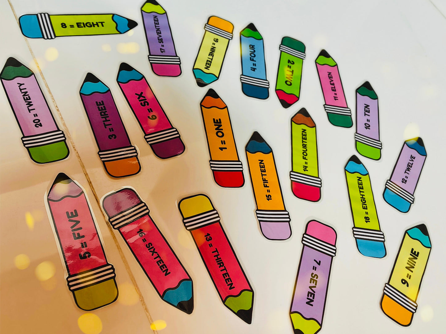 Laminated Number Pencils (1–20)