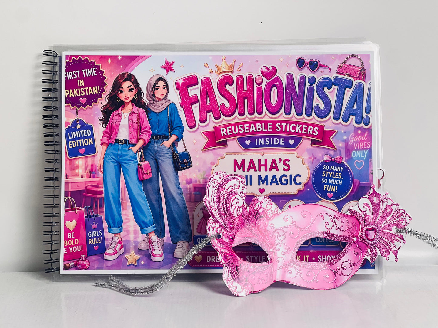 Fashionista Sticker Binder + FREE Party Mask