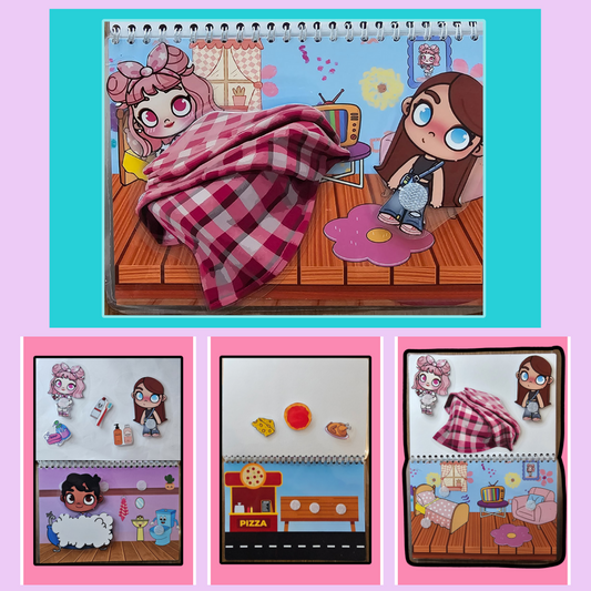 DREAMY AVATAR REUSEABLE STICKER BOOK WITH 3 CHARACTERS!